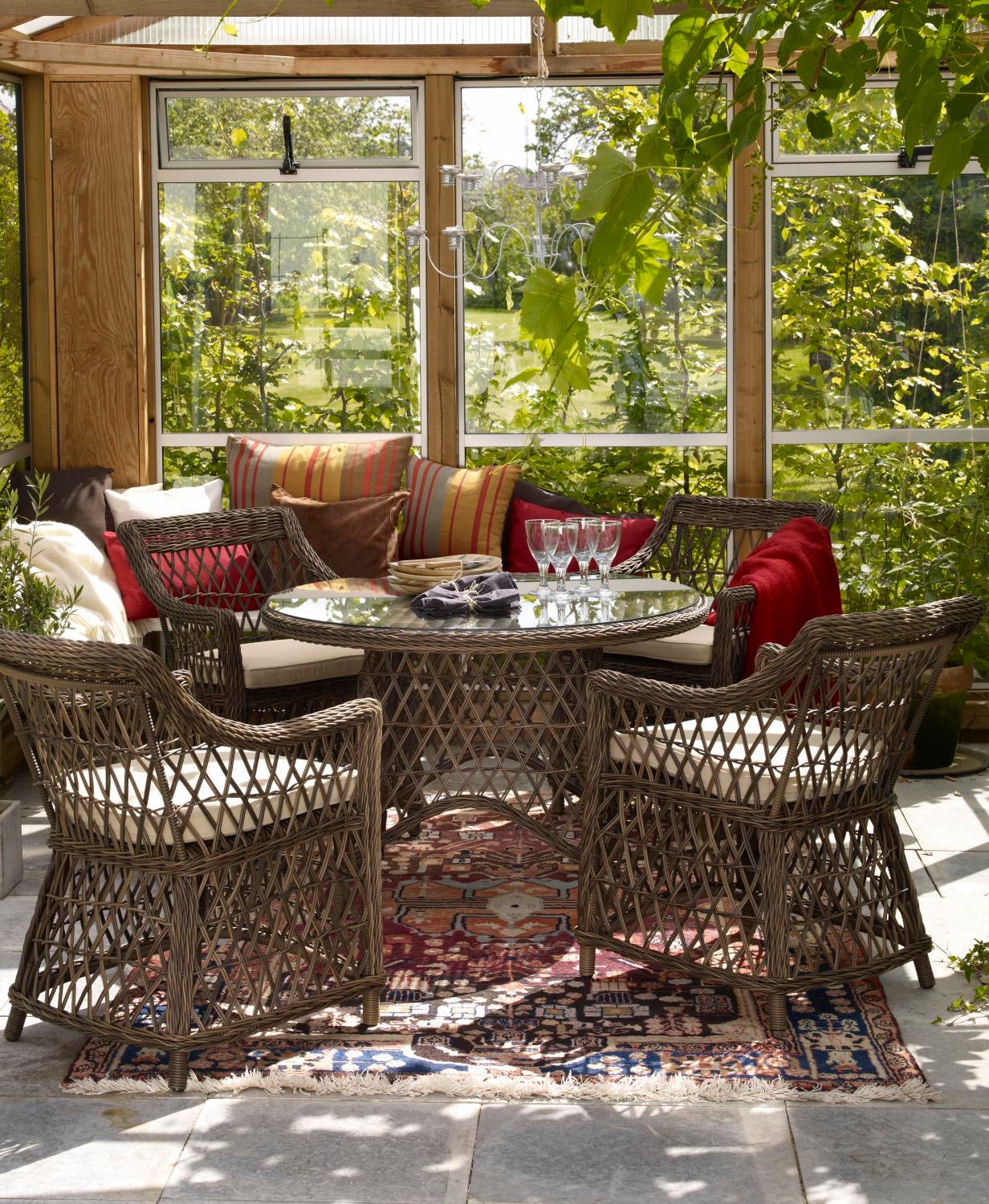 Beatrice stol med armlener Brun/beige