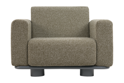 Bolster lenestol Antracit/Teddy Verde