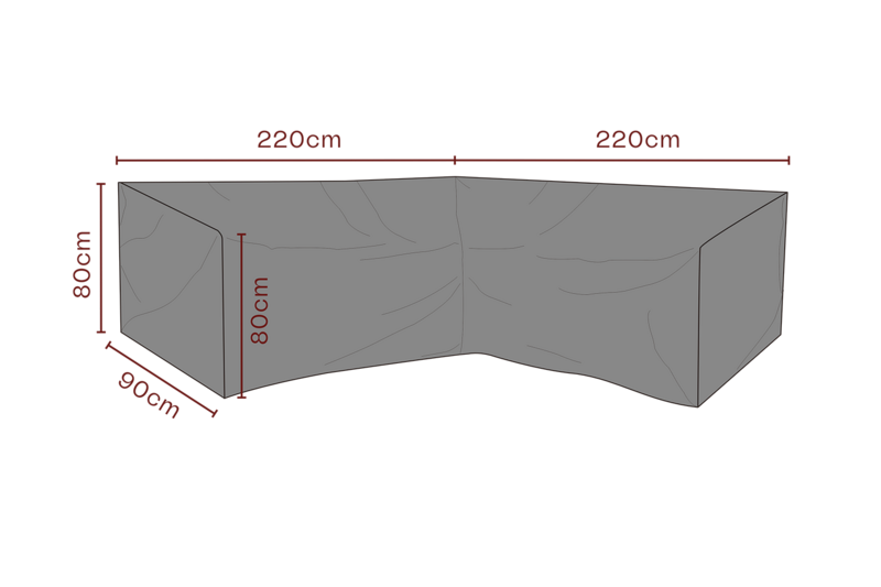 Møbeltrekk hjørnesofa Black-Breathable