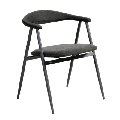 Boi stol med armlener Anthracite/Black Barley