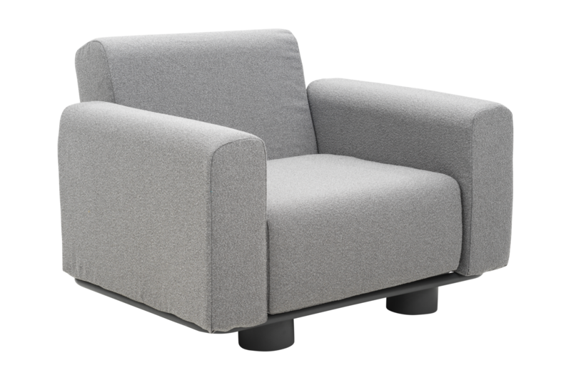 Bolster lenestol Antracit/Teddy Grey