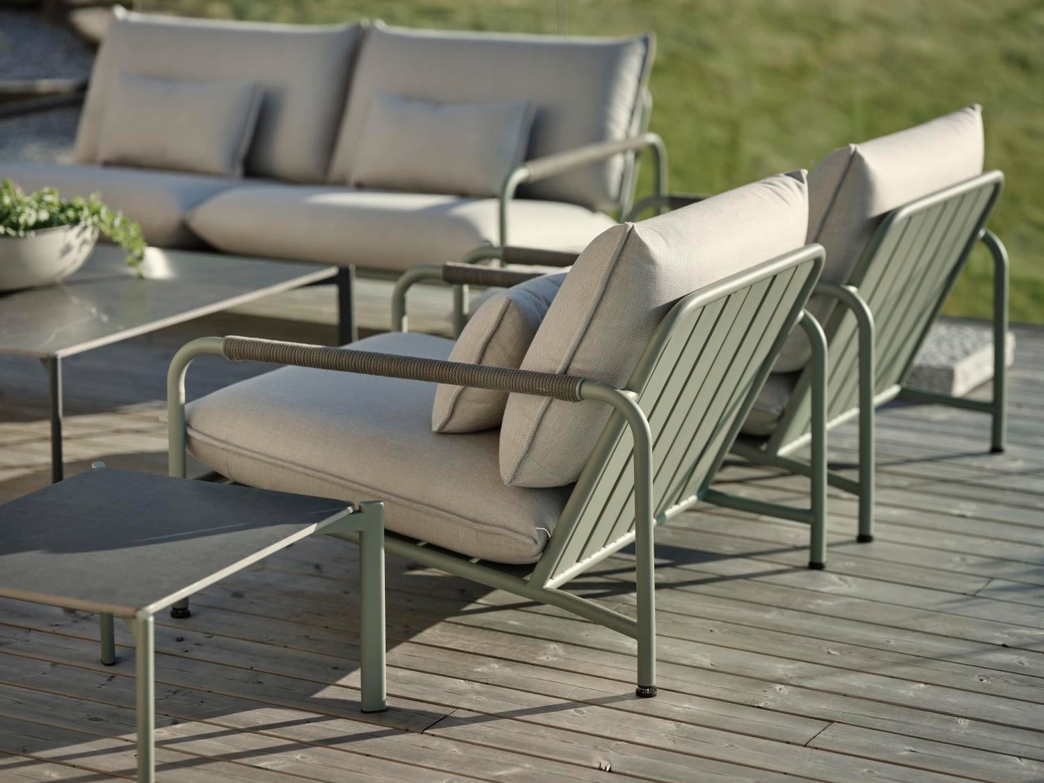 Lerberget 2,5-seters sofa Dusty Green/ash