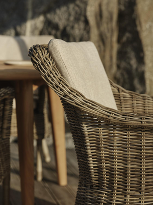 Lenora stol med armlener Rustic/Sand