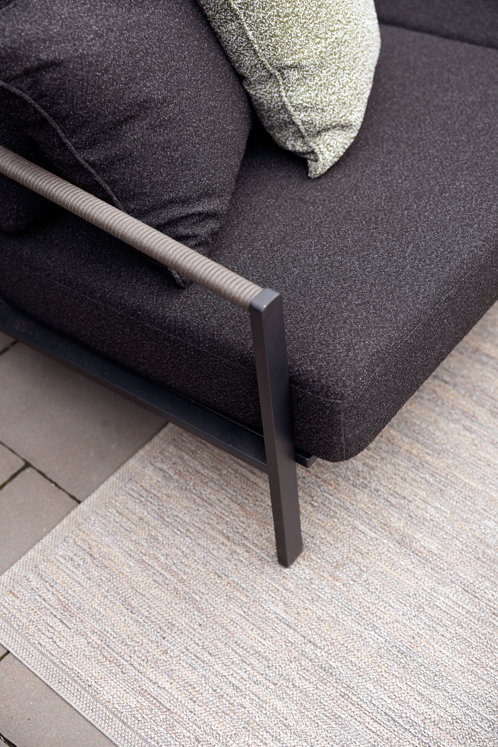 Lyra 2,5-seters sofa Svart/Teddy Black