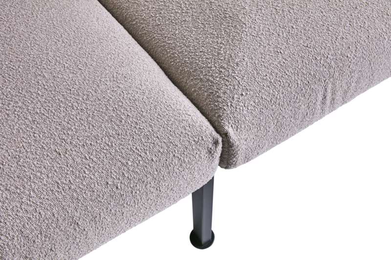 Delux 3-seter sofa Black/Teddy Beige