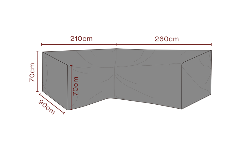 Møbeltrekk hjørnesofa Black-Breathable