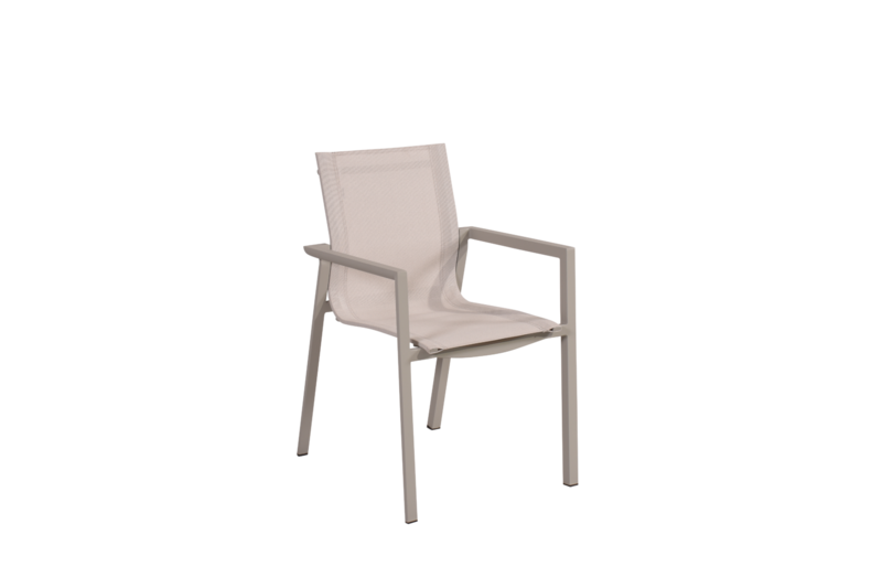 Delia stol med armlener Light Grey/Off-White