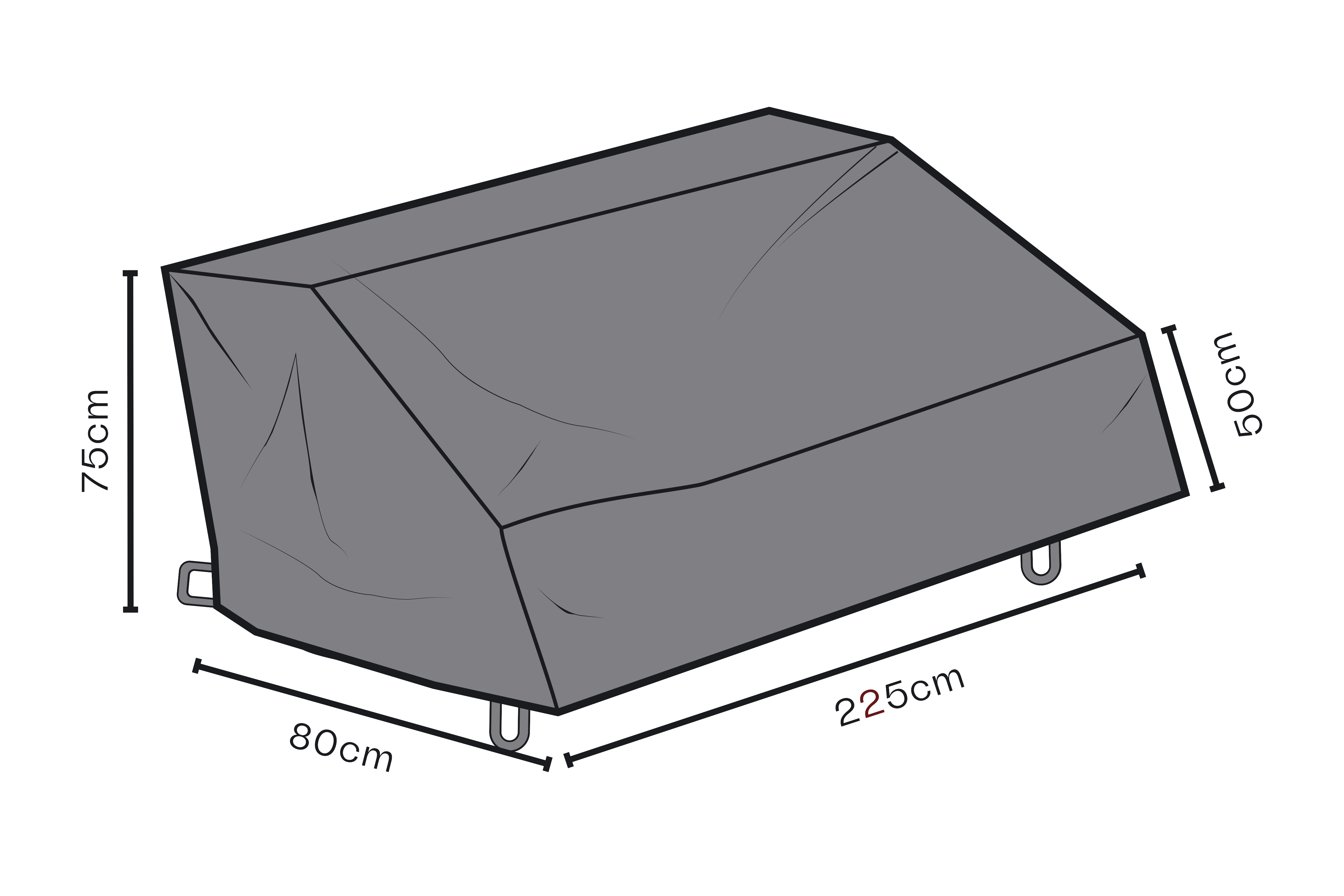 Møbeltrekk sofa Black-Breathable