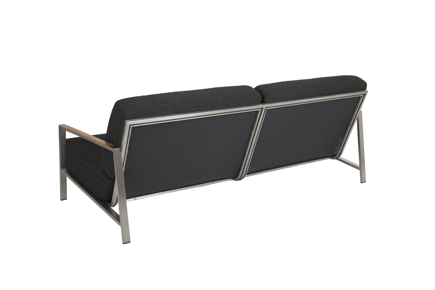 Naos 2,5-seters sofa Stainless steel/Nearly back