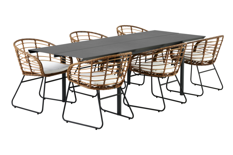 Covelo spisestol Natur/svart