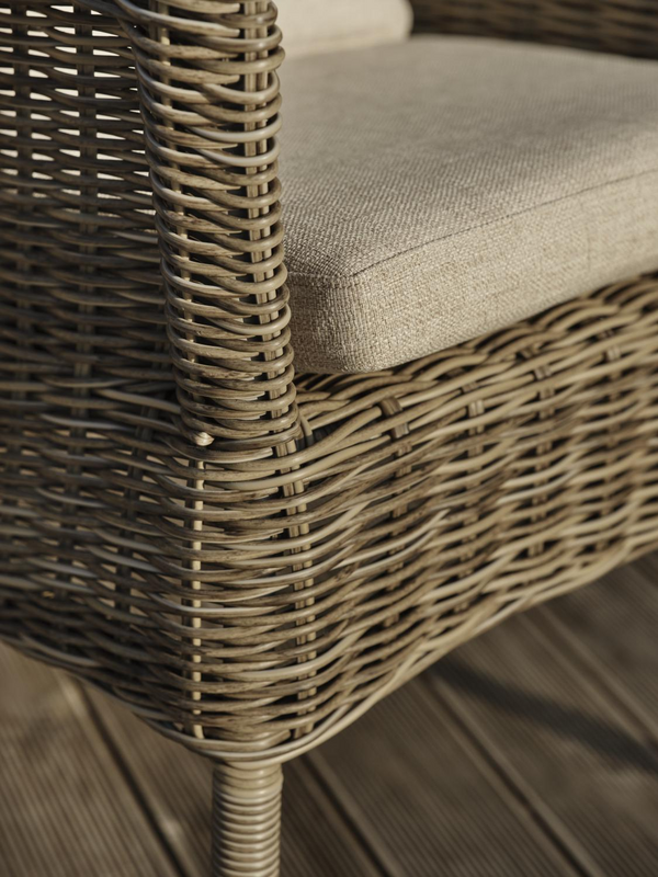 Lenora stol med armlener Rustic/Sand