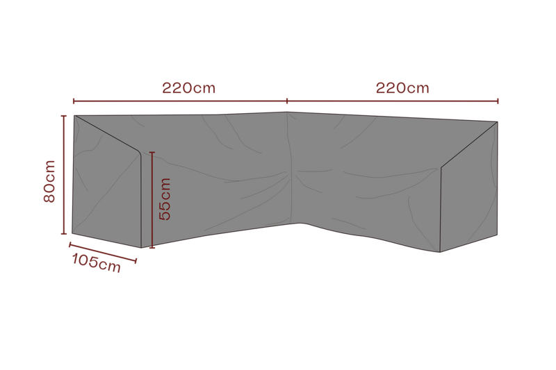 Møbeltrekk hjørnesofa Black-Breathable