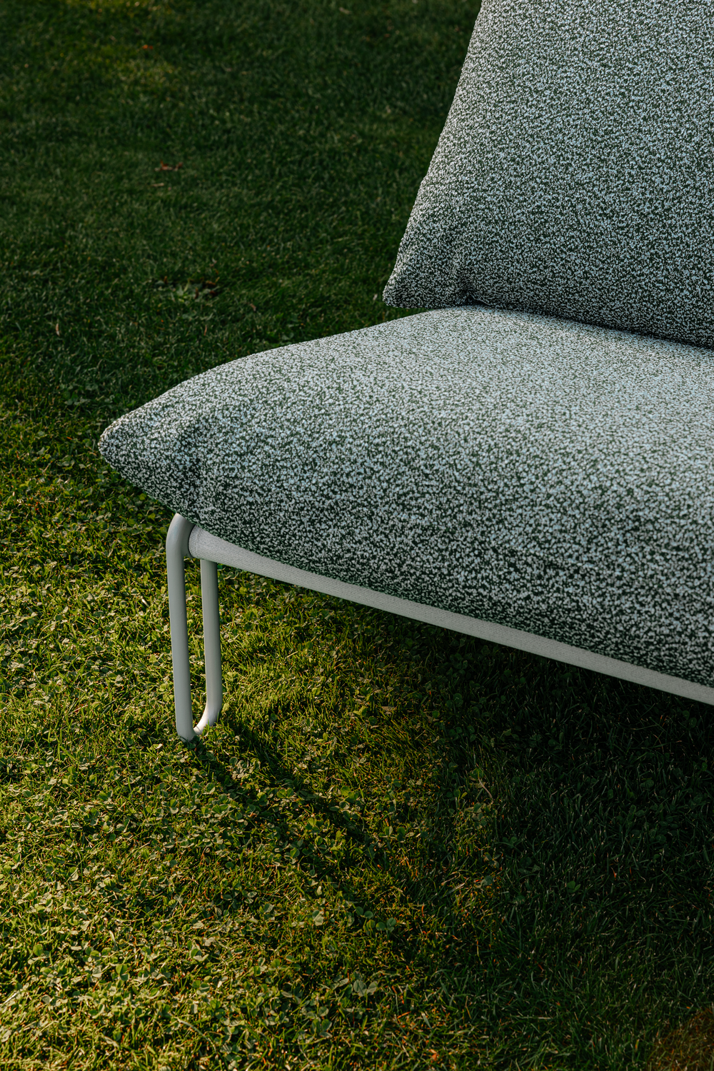 Blixt loungestol Light Grey/Teddy Verde