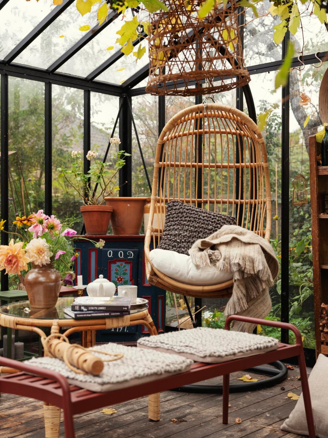 Vallda hengestol Natural colored/white