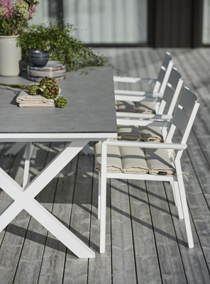Hillmond spisebord Hvit/grå