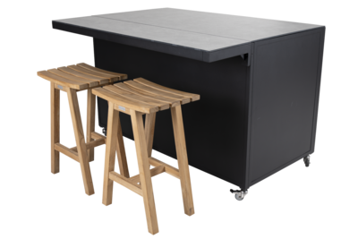 Fornax utekjøkken Svart/teak
