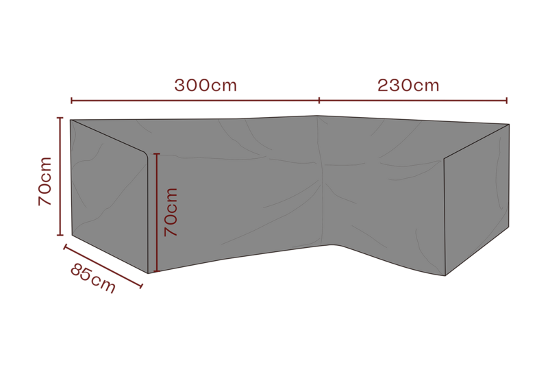 Møbeltrekk hjørnesofa Black-Breathable