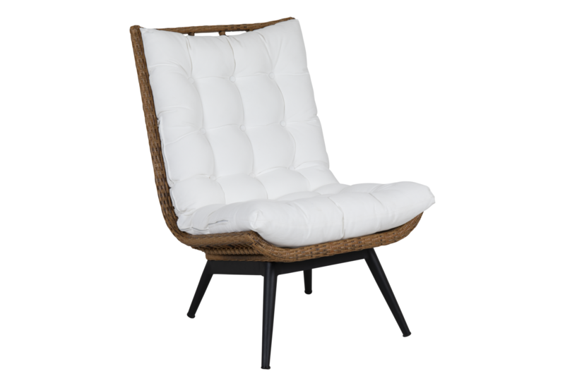 Covelo loungestol Natural colored/white