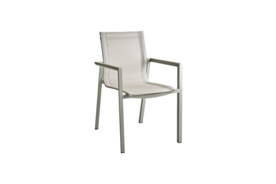 Delia stol med armlener Light Grey/Off-White