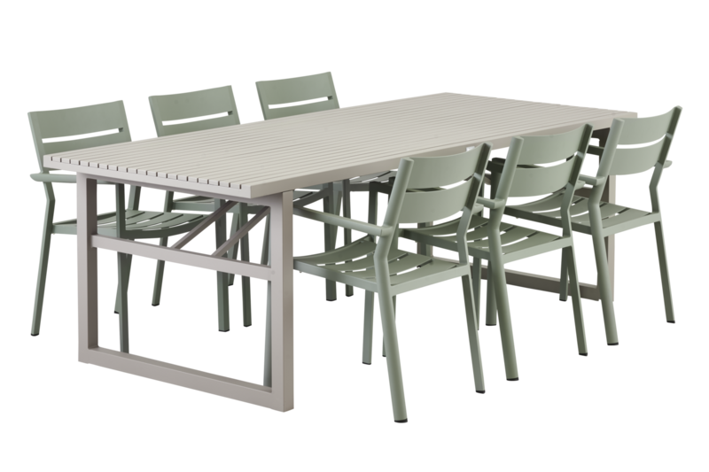 Delia stol med armlener Dusty Green