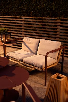 Motty 2-seter sofa Zin Red/Teddy Beige