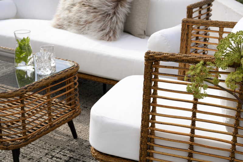 Covelo 3-seter sofa Natur/svart