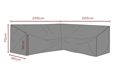 Møbeltrekk hjørnesofa Black-Breathable