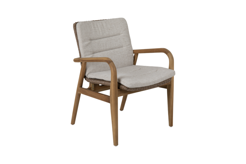 Lilja stol med armlener Natur/beige