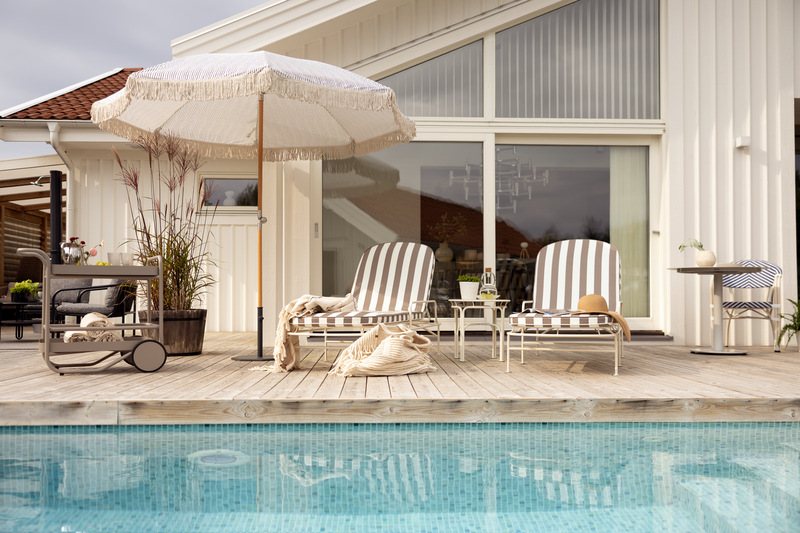 Gatsby parasoll Grey Stripe