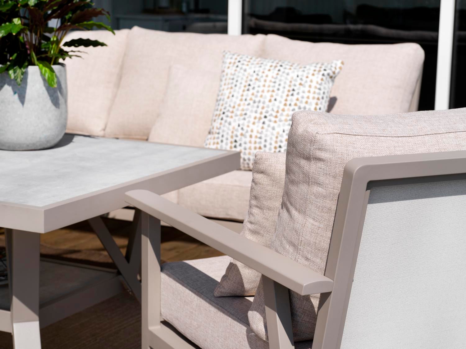 Samvaro High 3-seter sofa Khaki/Sand