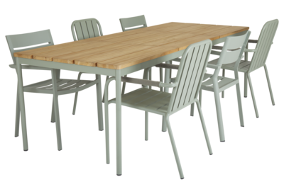 Delia stol med armlener Dusty Green