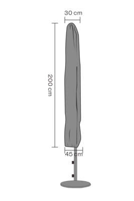 Møbeltrekk parasoll Black-Waterproof