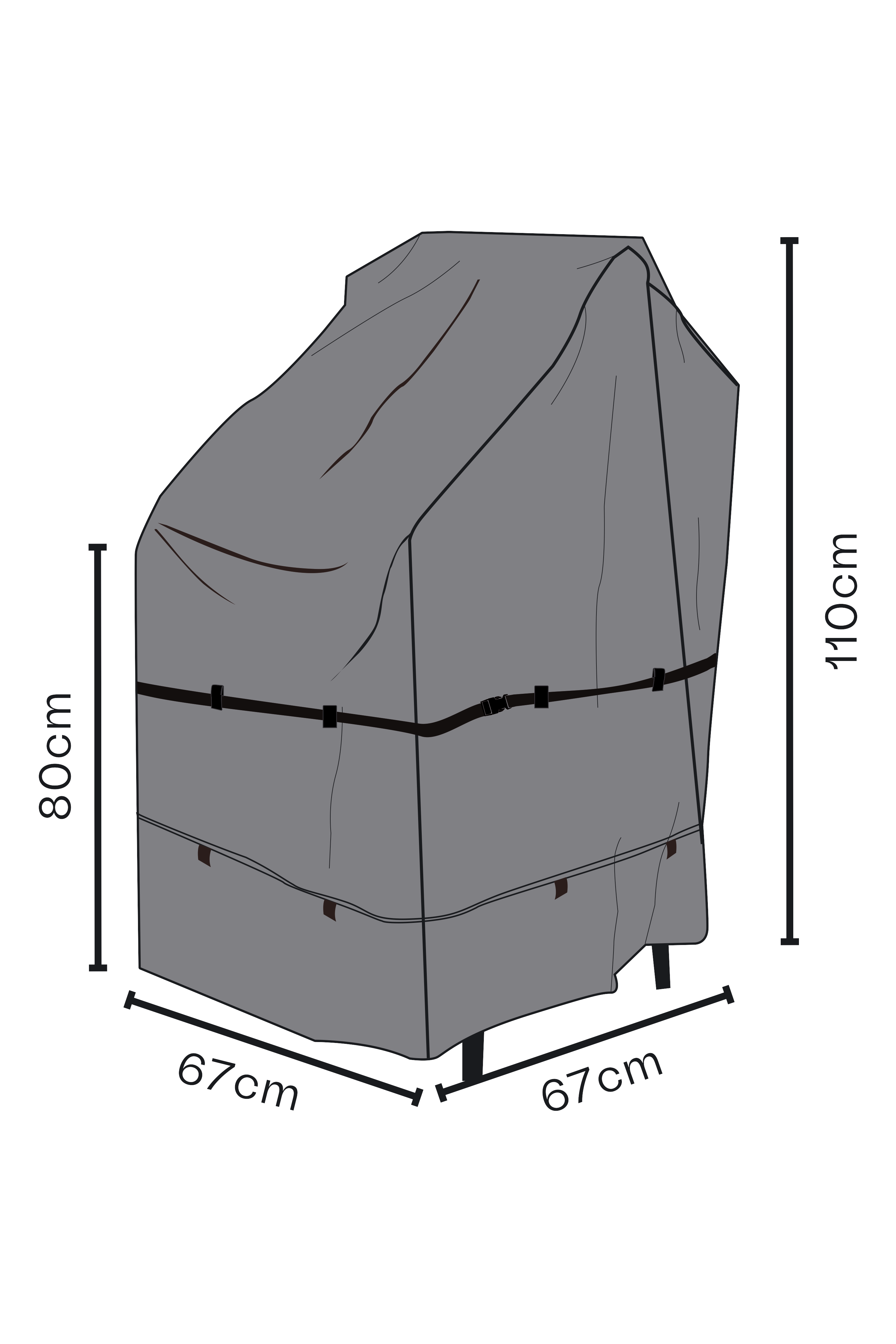 Møbeltrekk stacking chair Black-Breathable