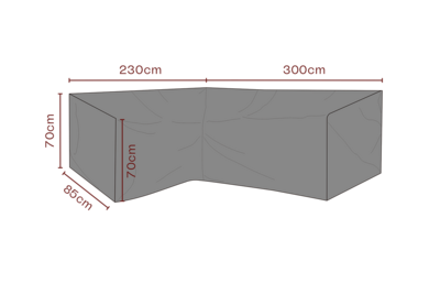 Møbeltrekk hjørnesofa Black-Breathable