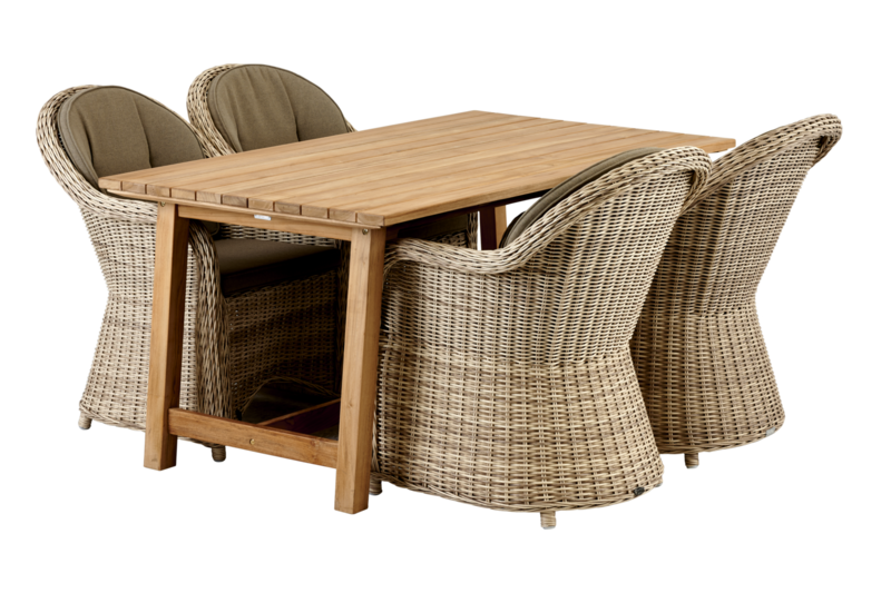 Paulina stol med armlener Beige/beige
