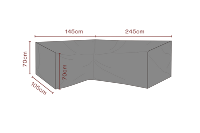 Møbeltrekk hjørnesofa Black-Breathable