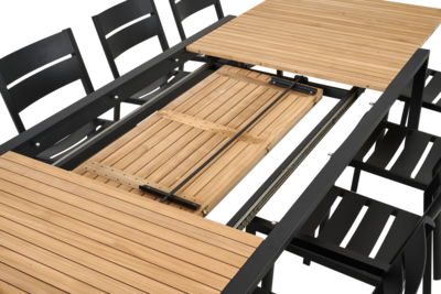 Naos spisebord Svart/teak