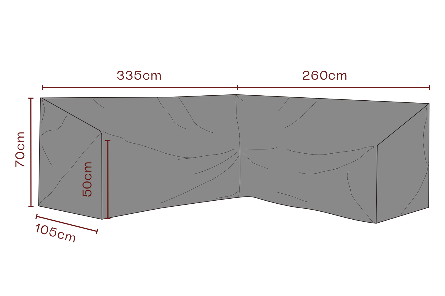 Møbeltrekk hjørnesofa Black-Breathable