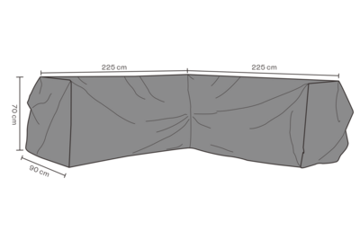 Møbeltrekk hjørnesofa Black-Waterproof
