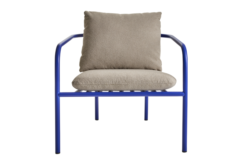 Bendt lenestol Indigo Blue/Teddy Beige