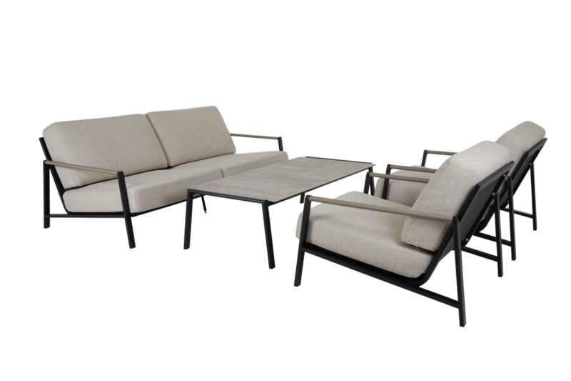 Lyra 2,5-seter sofa Black/Sand