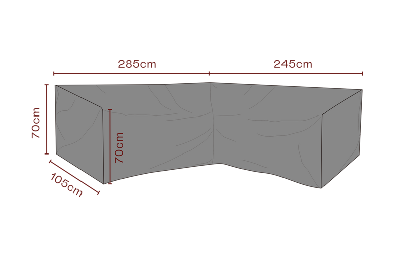 Møbeltrekk hjørnesofa Black-Breathable