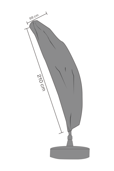 Møbeltrekk parasolltrekk Black-Waterproof